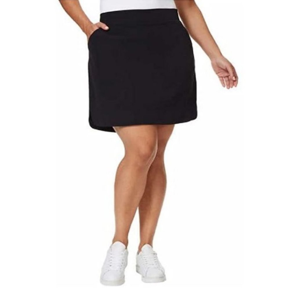 NWT 32 Degrees Cool Skort Black Pockets Size Medium 1025 - Picture 2 of 9